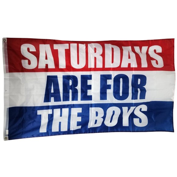 Anley Flags SATURDAYS ARE FOR THE BOYS 3' x 5' SATURDAY NIGHT Woven w Grommets - Picture 1 of 8